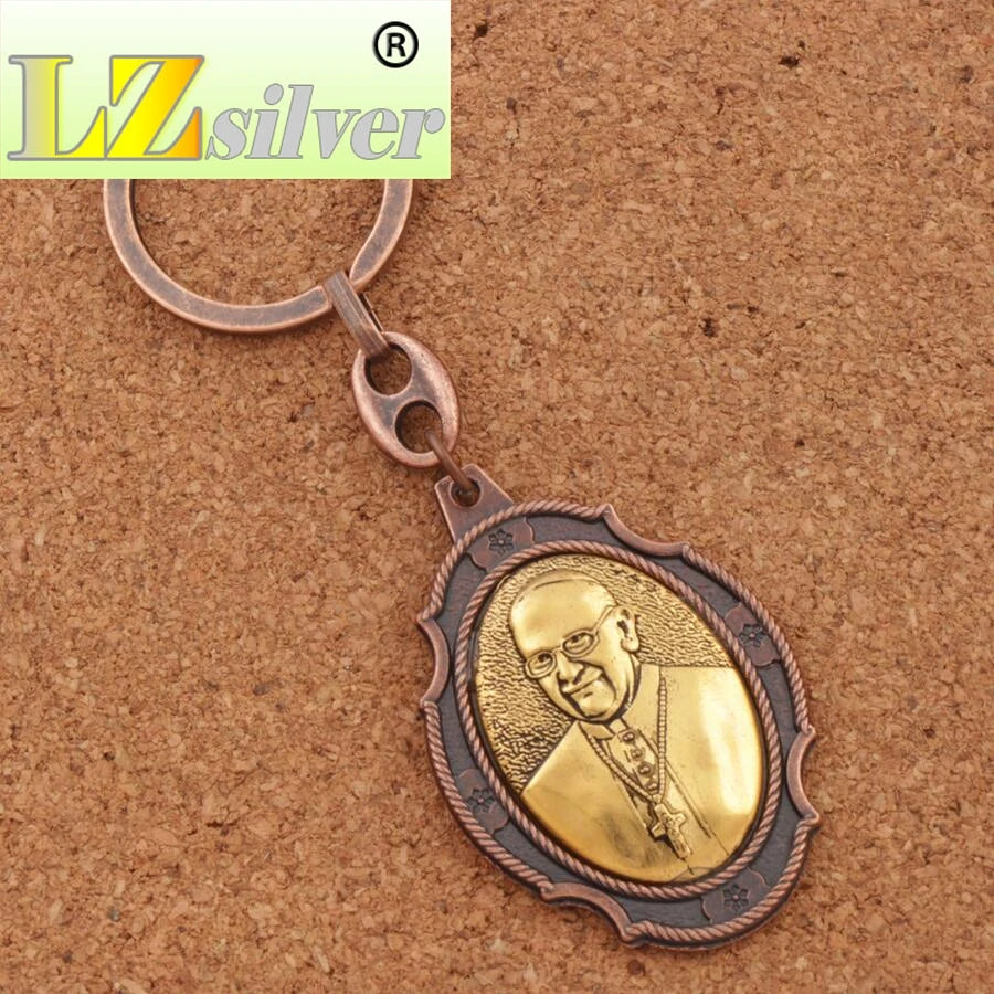 porte clef pape francois avec sa croix