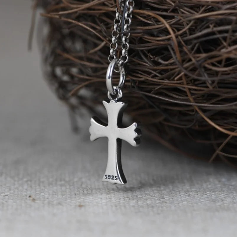 Pendentif croix homme en argent