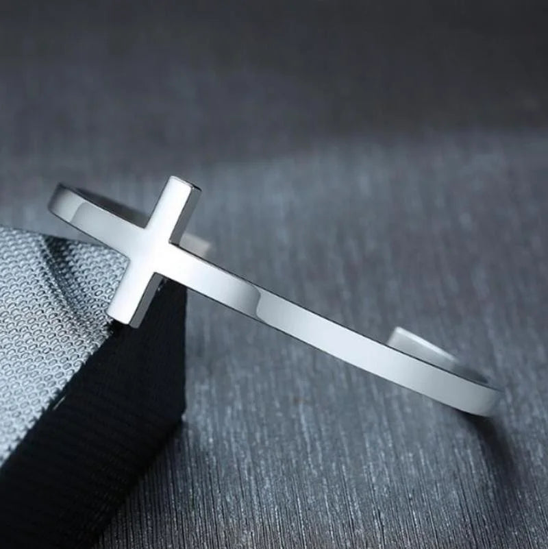 jonc croix acier