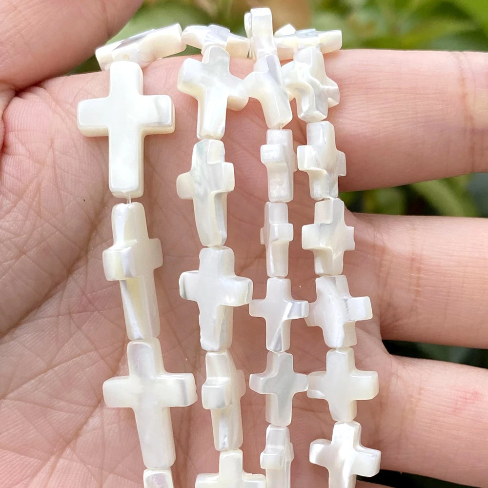 bracelet croix nacre