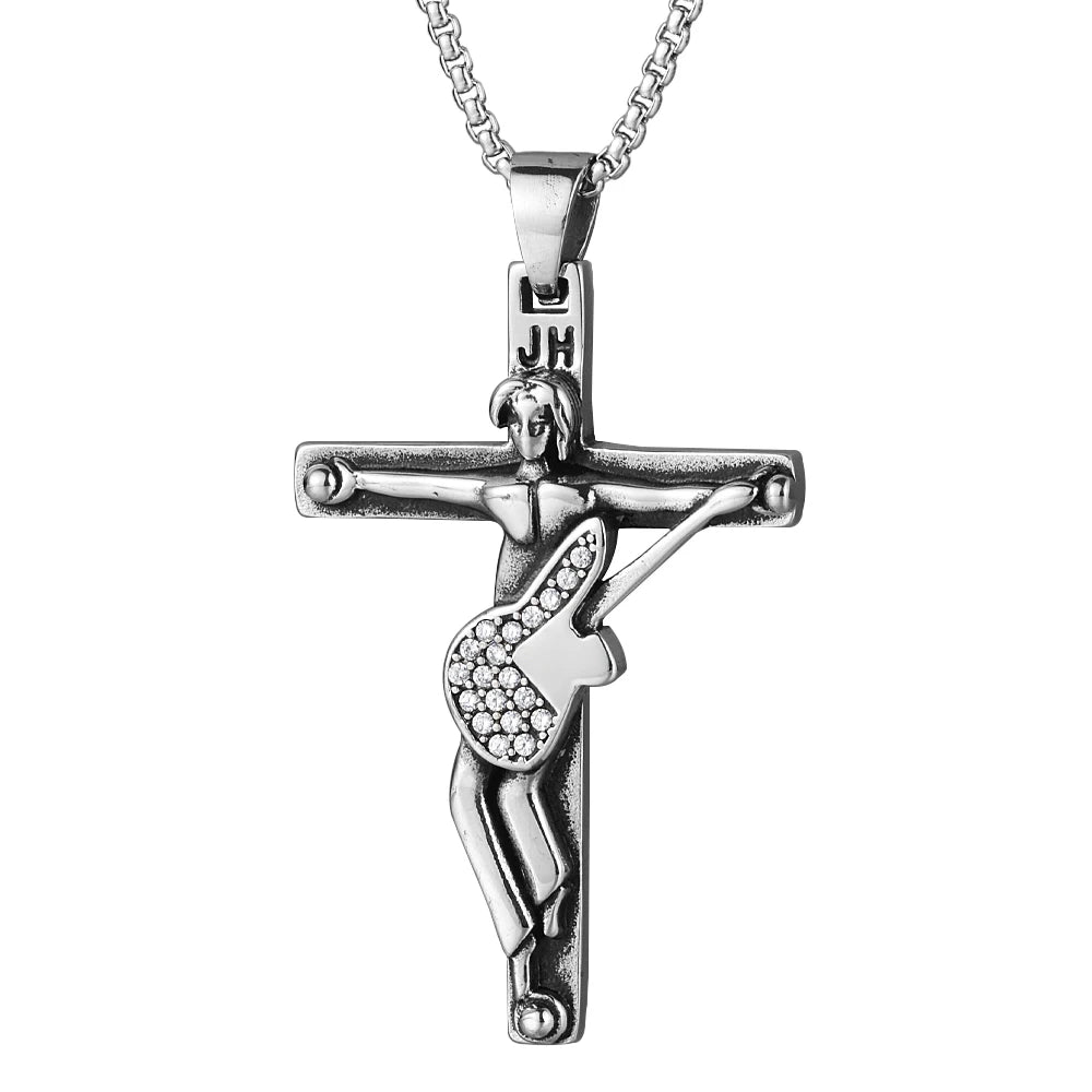 Pendentif croix Johnny Hallyday