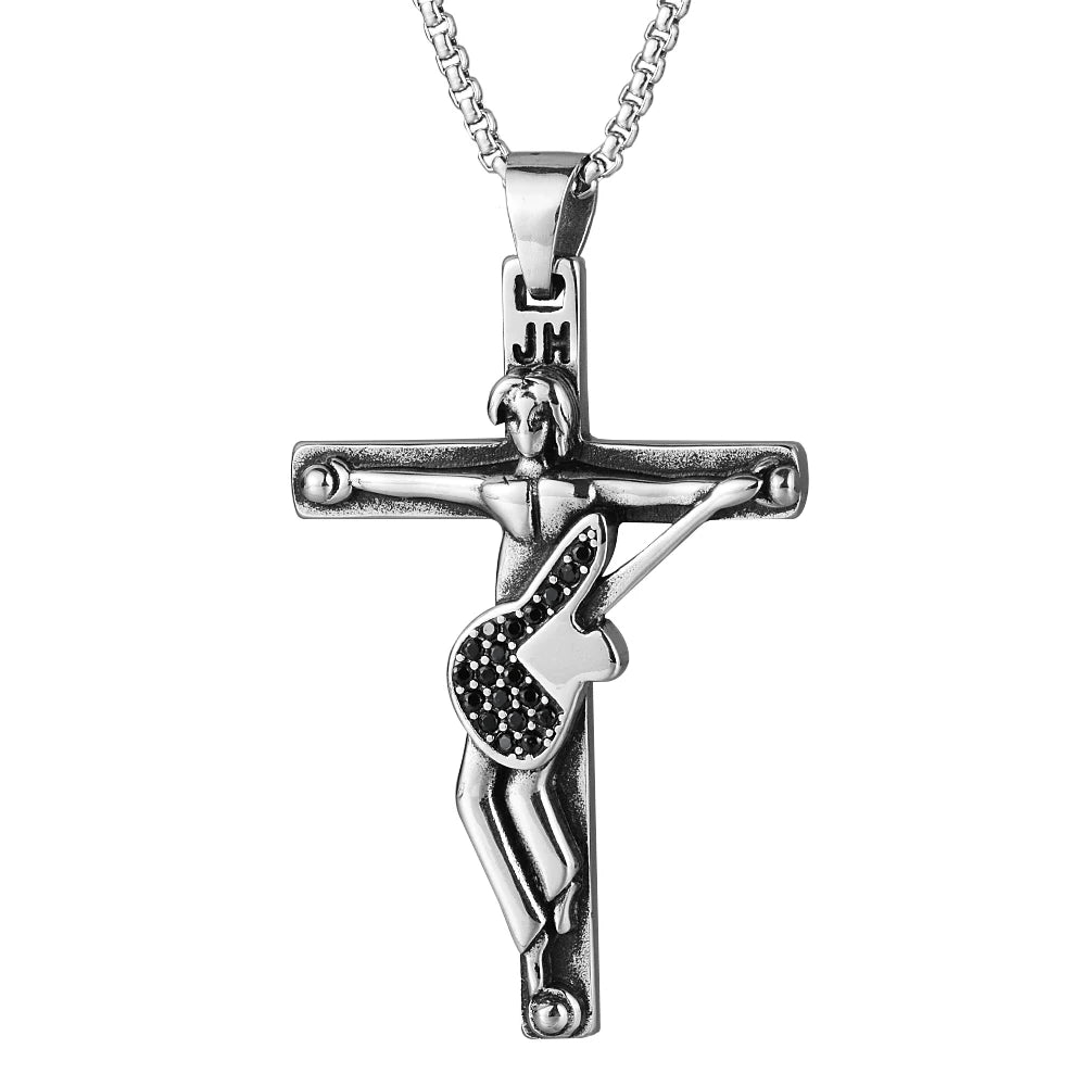 Pendentif croix Johnny Hallyday