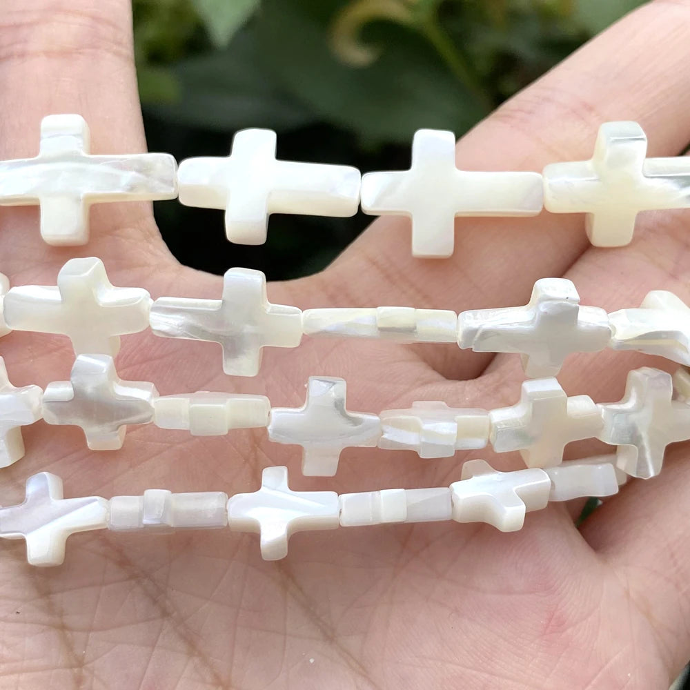 bracelet croix nacre