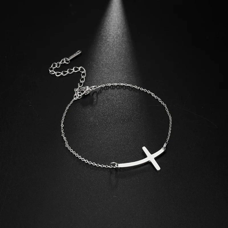 chaîne de cheville avec croix