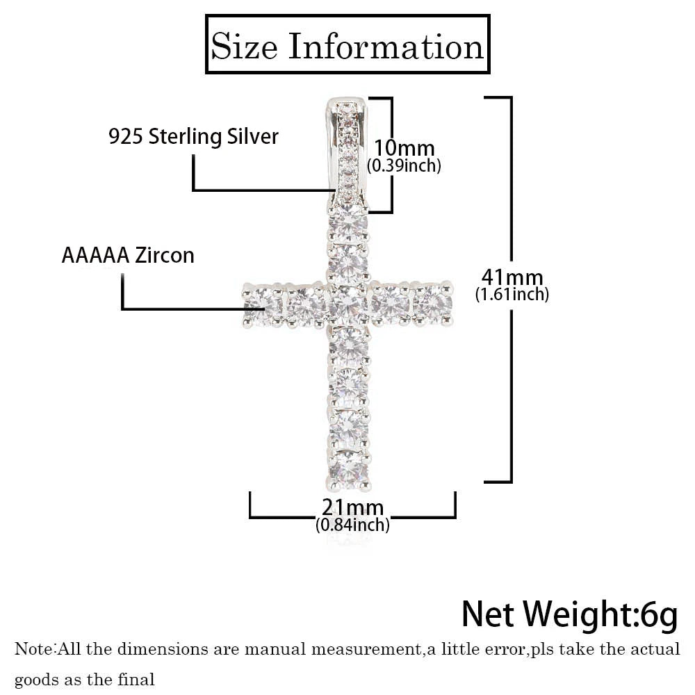 Pendentif croix Zircon
