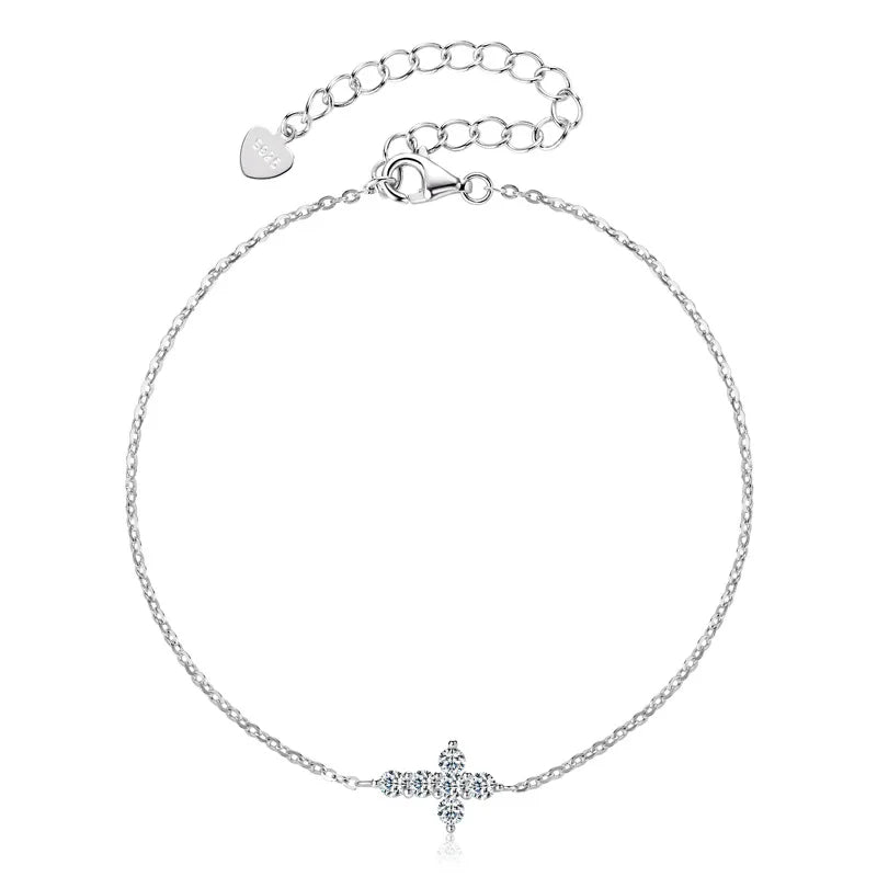 bracelet croix argent
