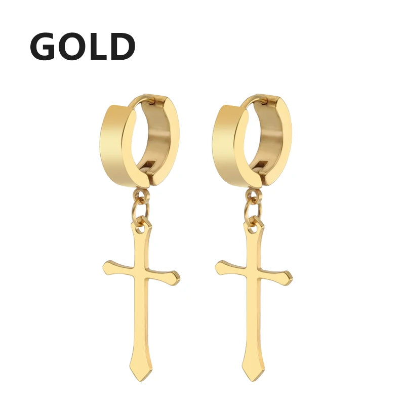 boucle oreille croix