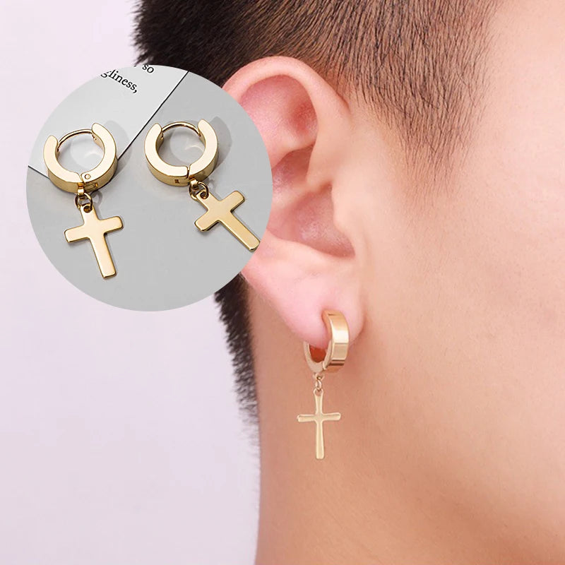 boucle oreille croix