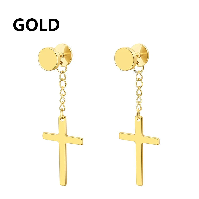 boucle oreille croix