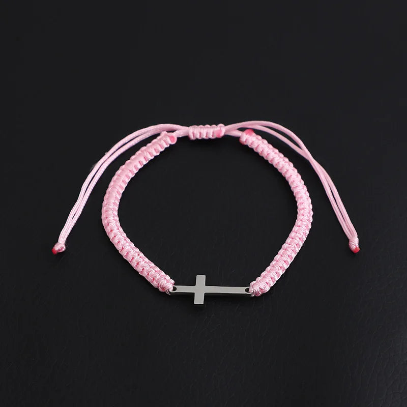 bracelet cordon croix