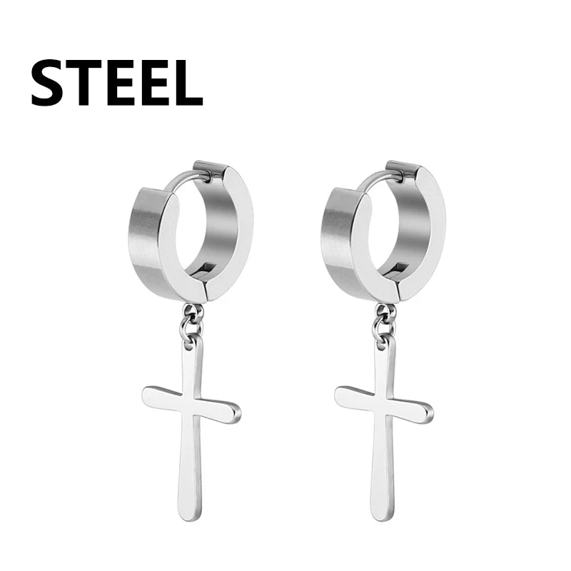 boucle oreille croix
