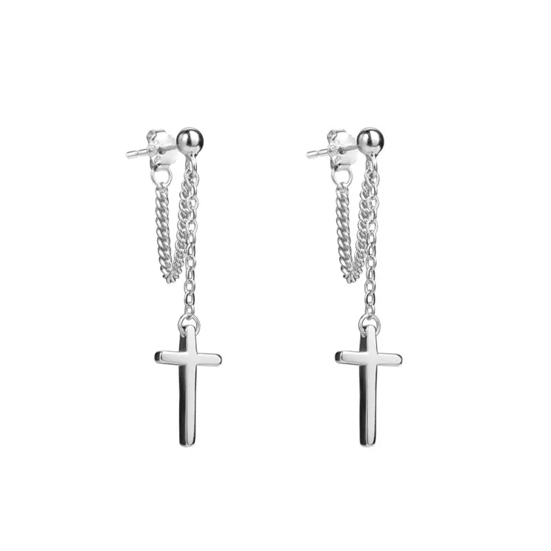 boucle oreille croix chrétienne