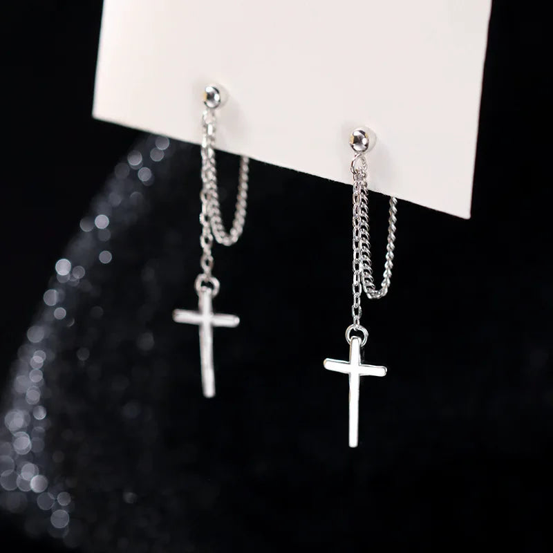 boucle oreille croix chrétienne