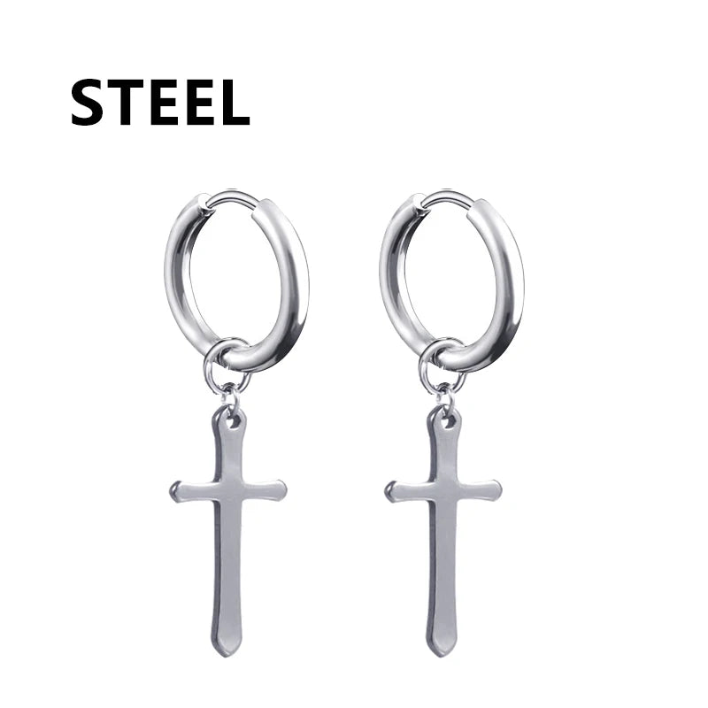 boucle oreille croix