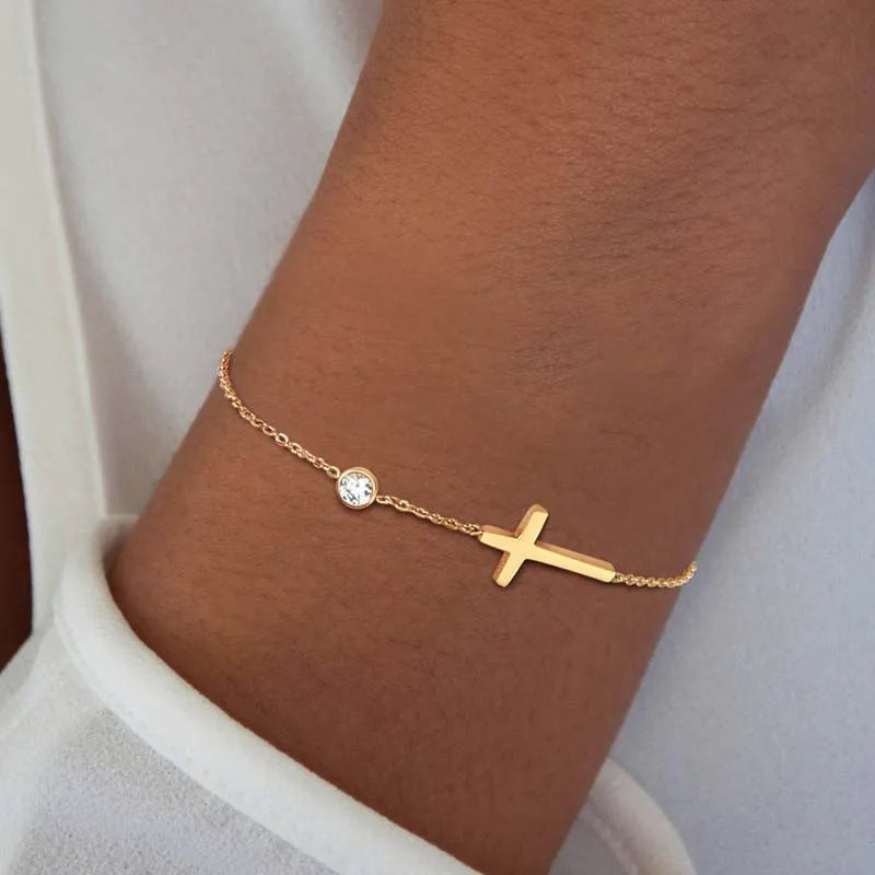 bracelet croix femme