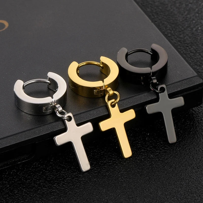 boucle oreille croix