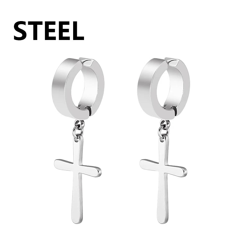 boucle oreille croix