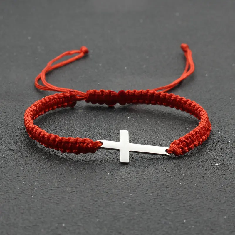 bracelet cordon croix