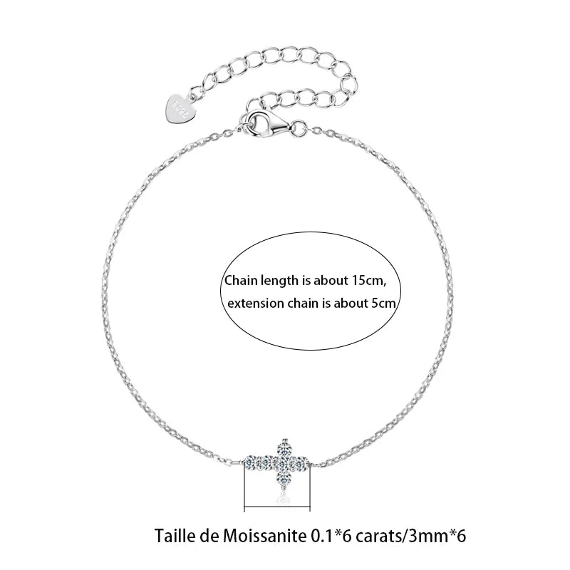 bracelet croix argent