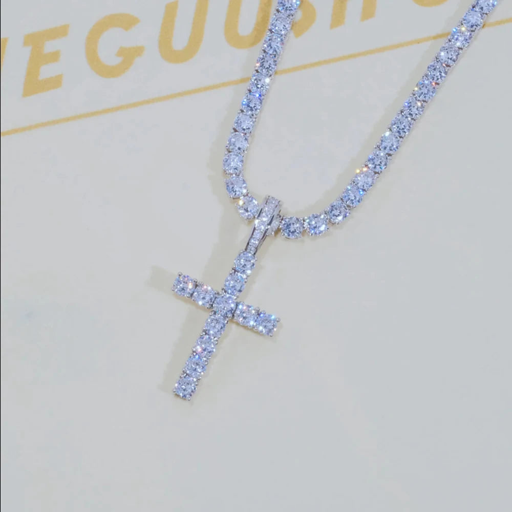Pendentif croix Zircon