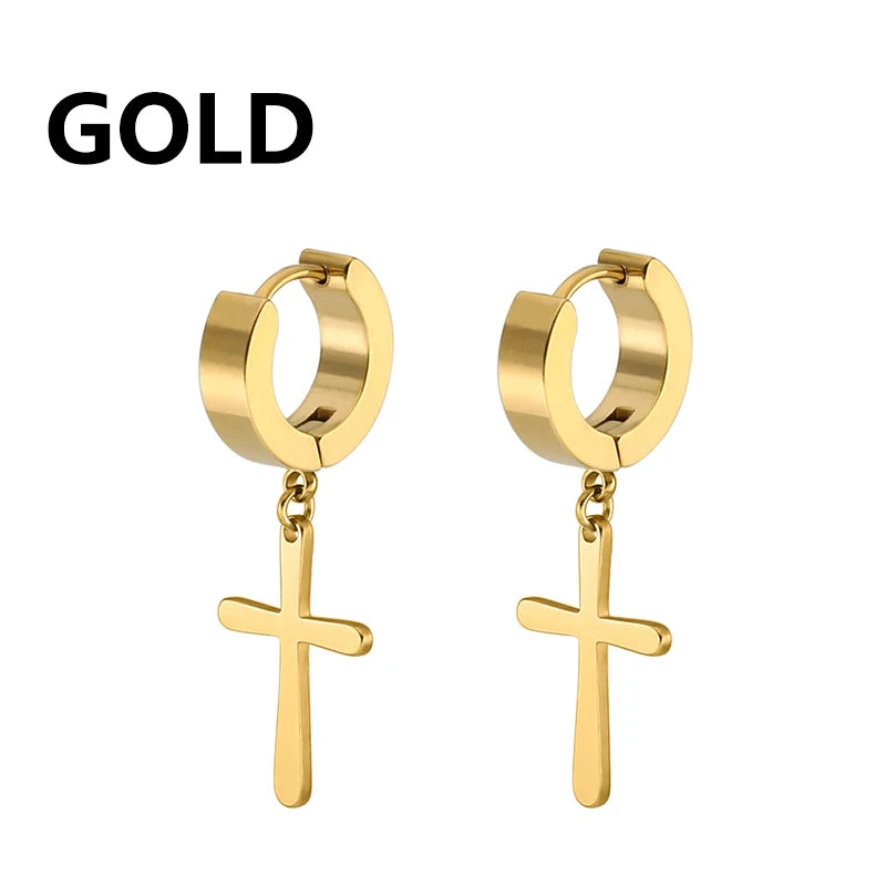 boucle oreille croix