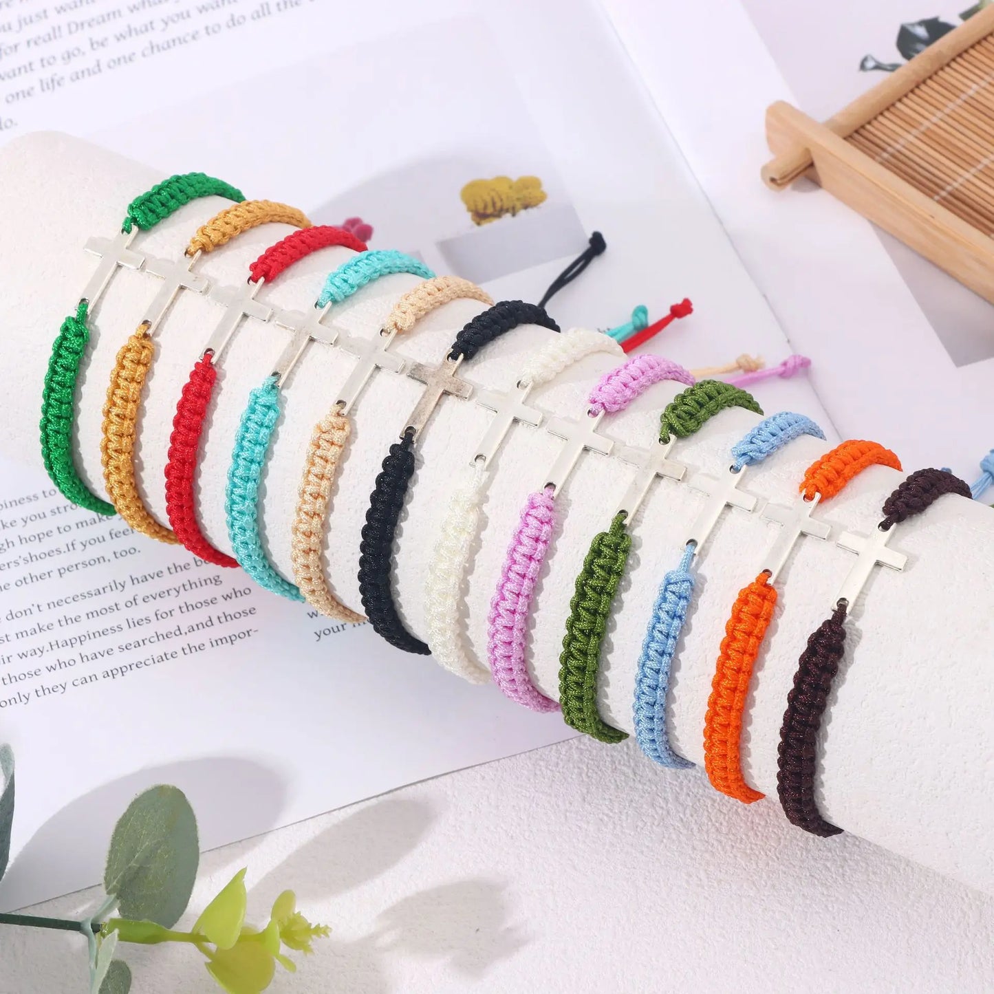 bracelet cordon croix