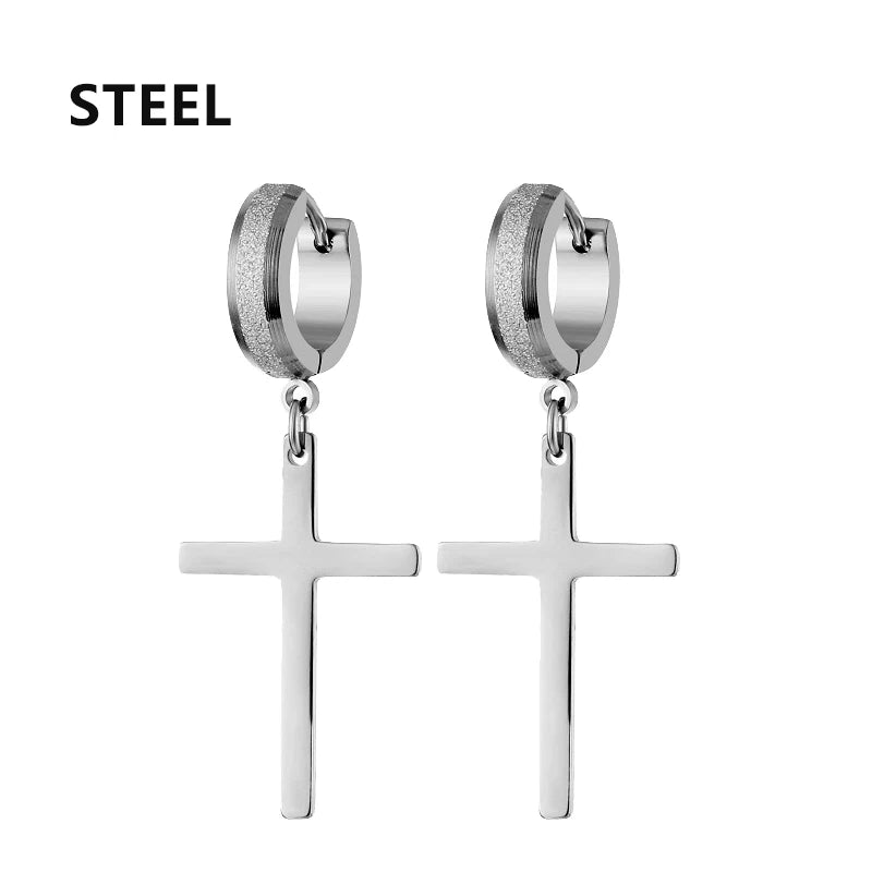 boucle oreille croix
