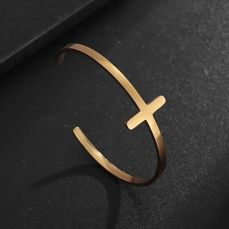 jonc croix acier