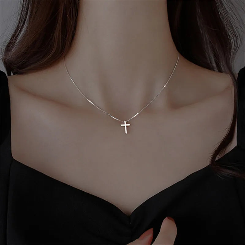 pendentif croix argent