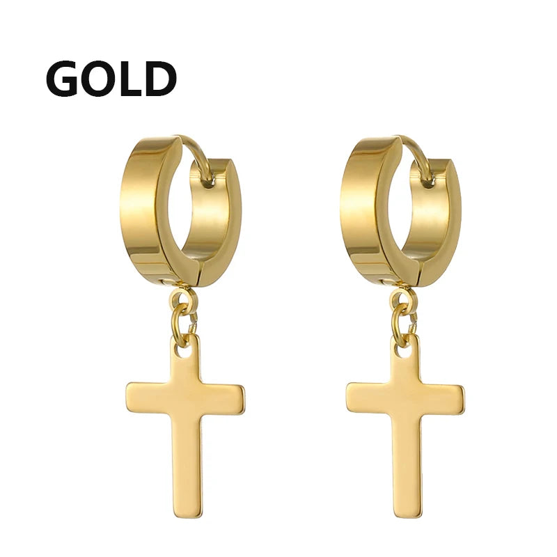 boucle oreille croix