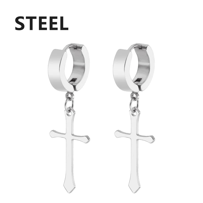 boucle oreille croix