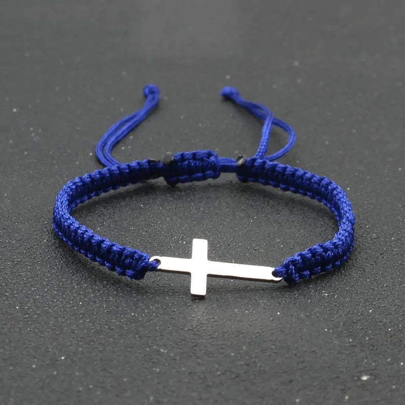 bracelet cordon croix