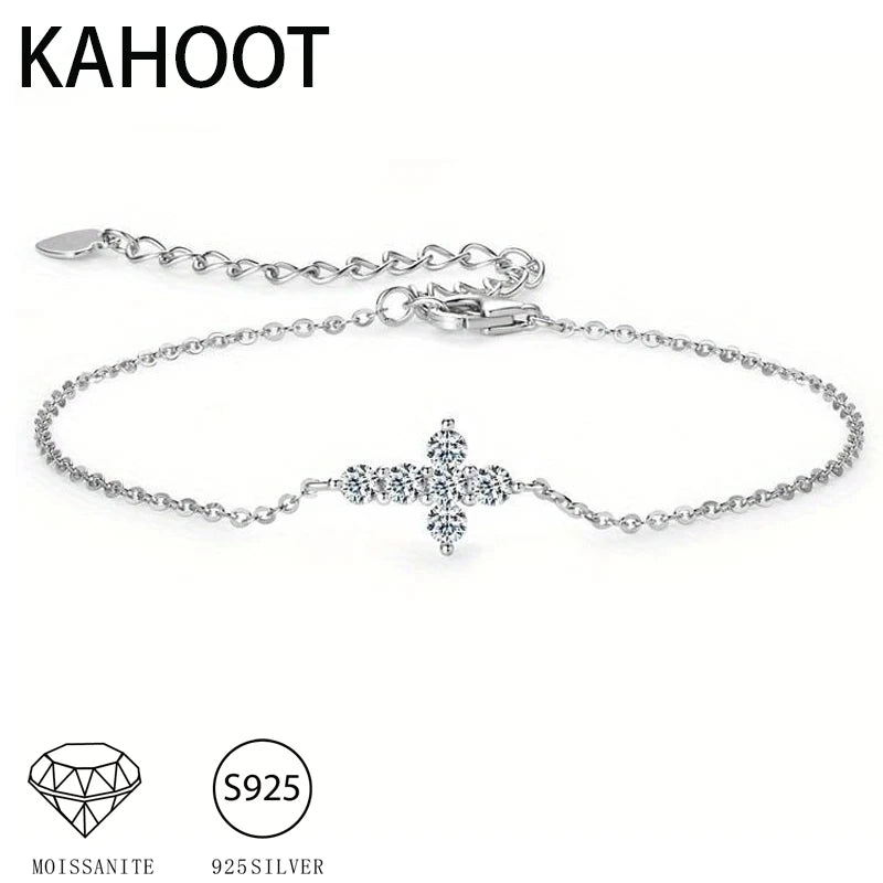 bracelet croix argent