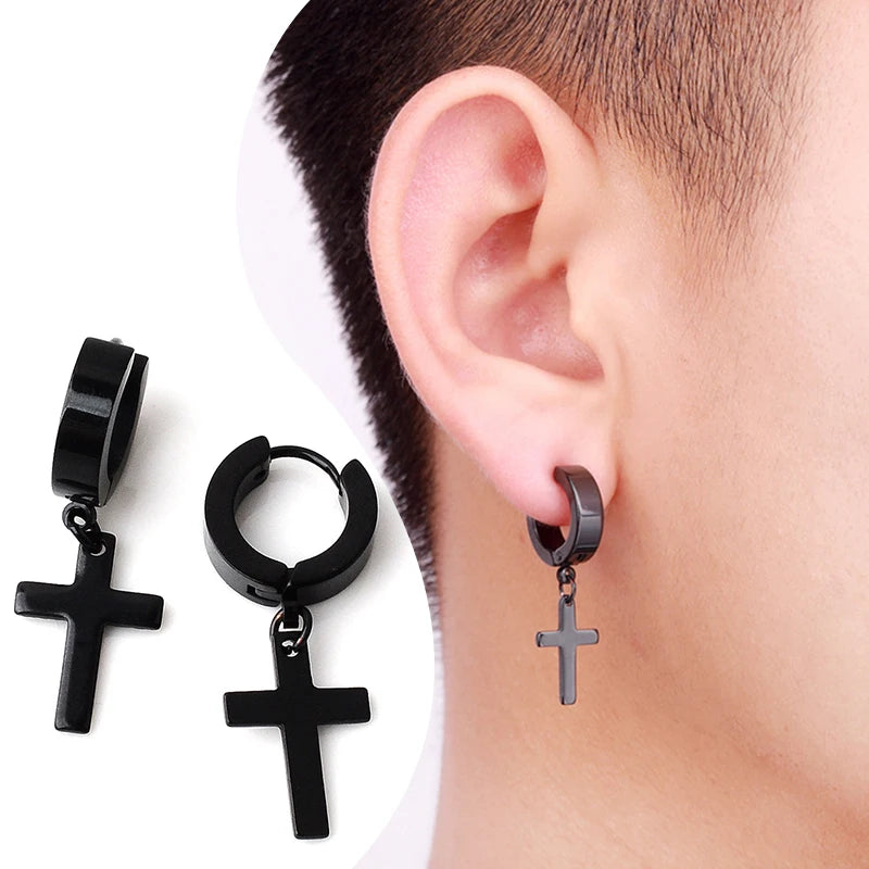 boucle oreille croix