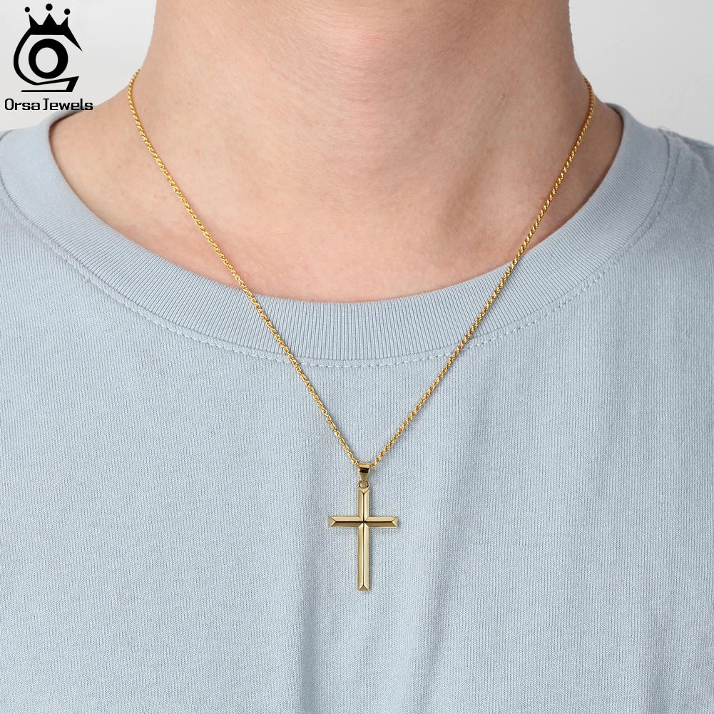chaine croix 18K