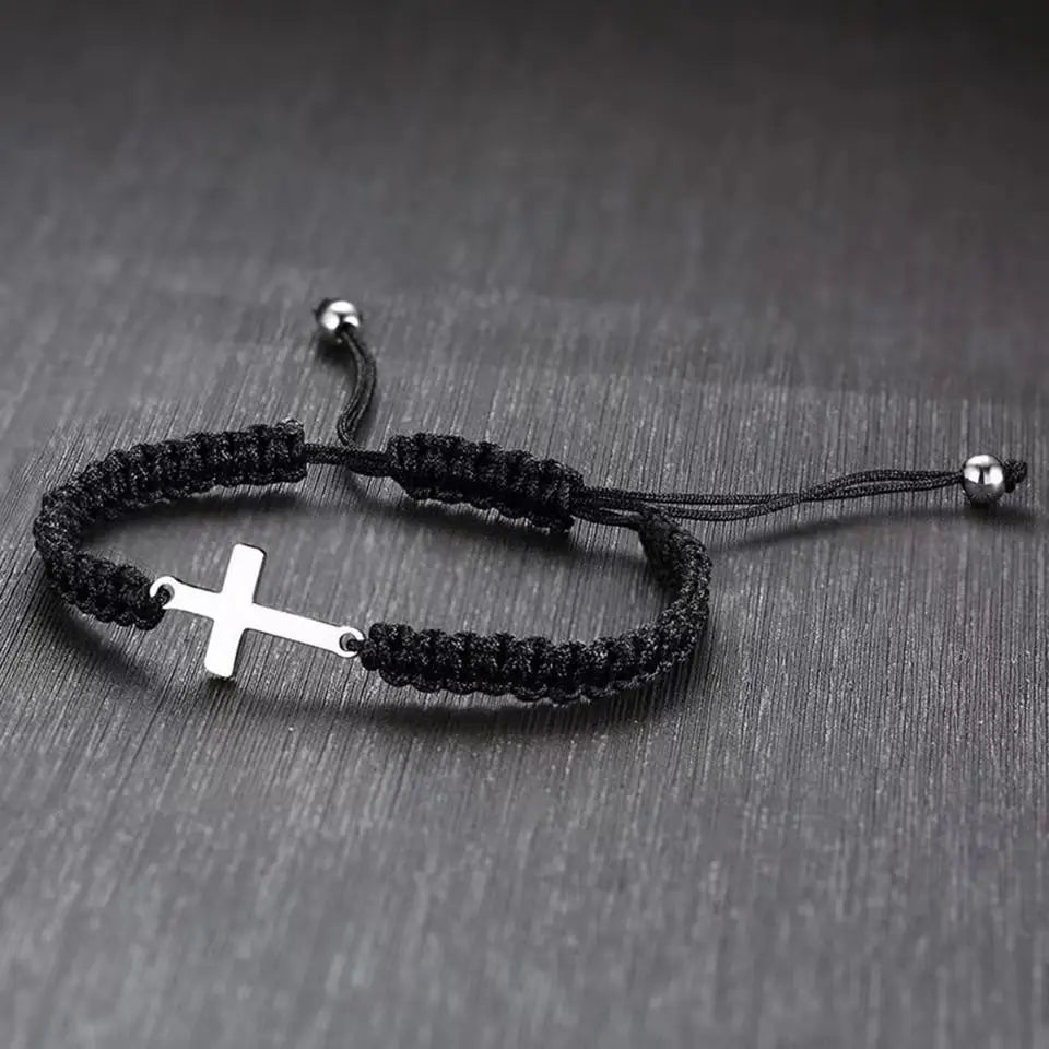 bracelet cordon croix