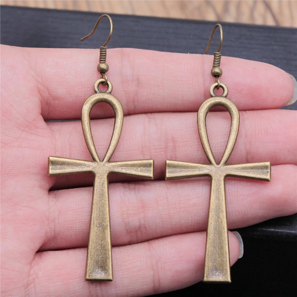 boucle oreille croix ankh