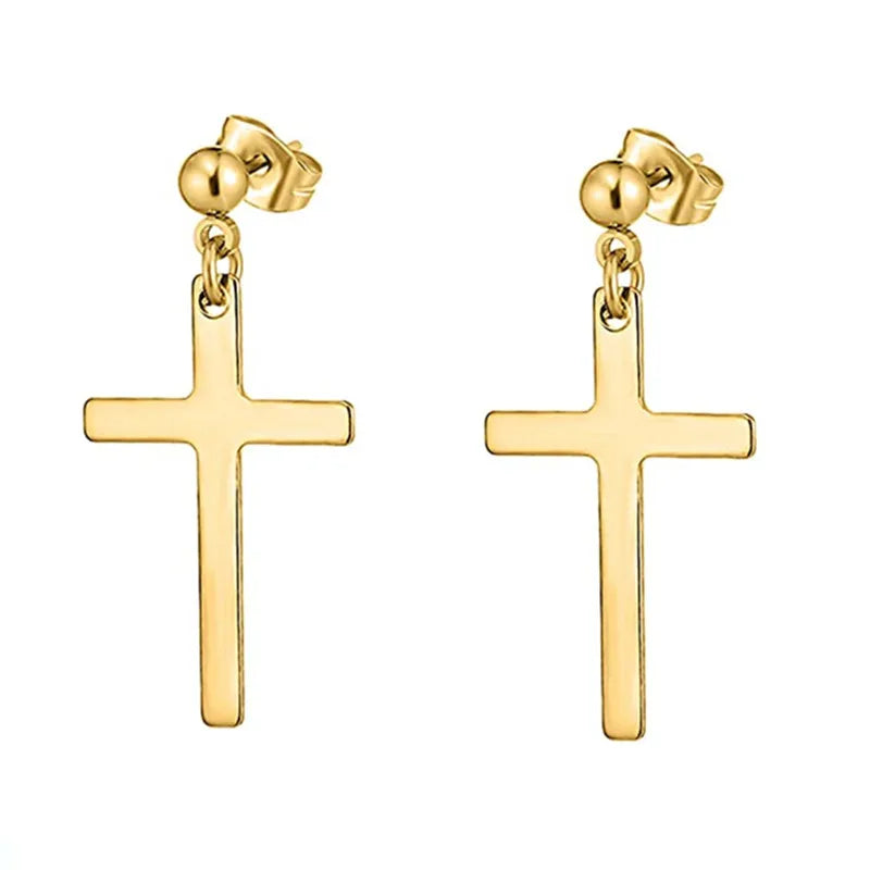 boucle oreille croix inversée