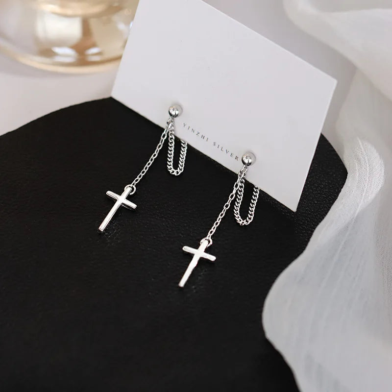 boucle oreille croix chrétienne