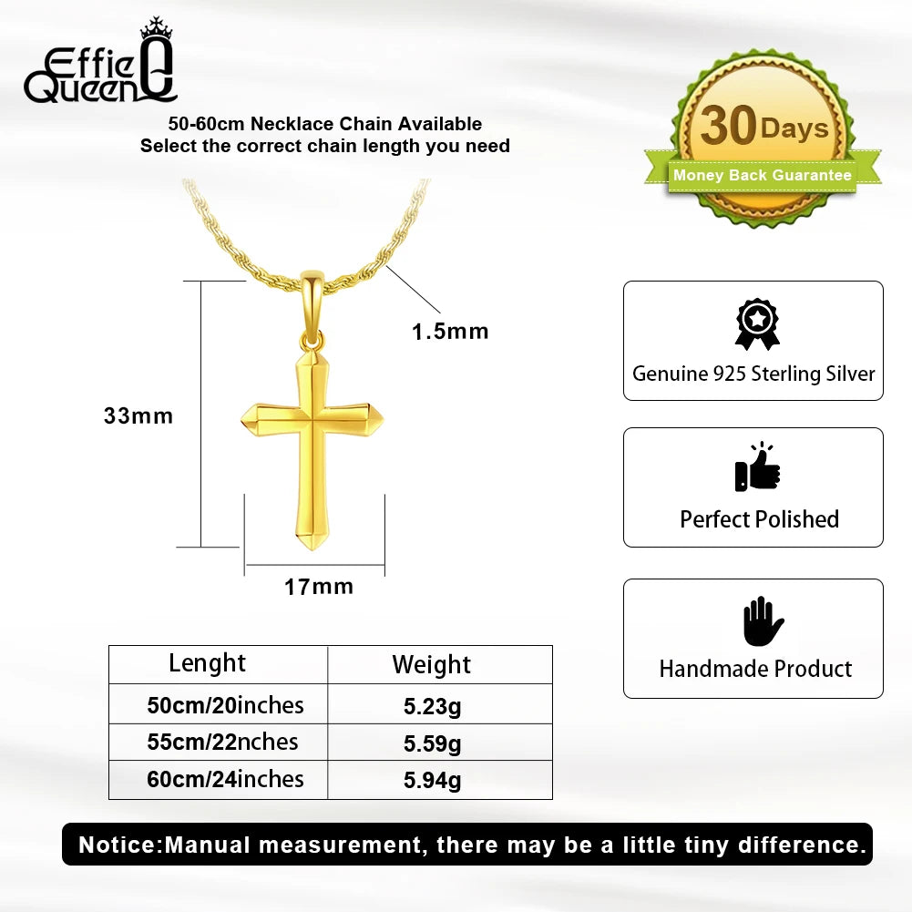 pendentif croix or 18K