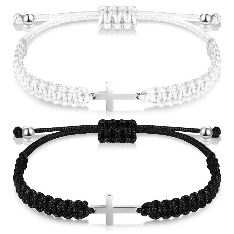 bracelet cordon croix