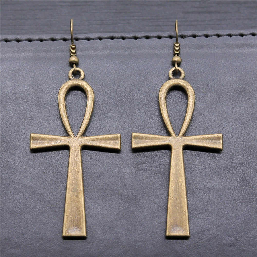 boucle oreille croix ankh