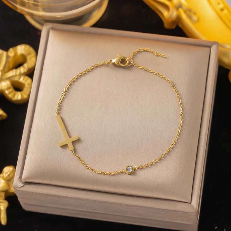 bracelet croix femme