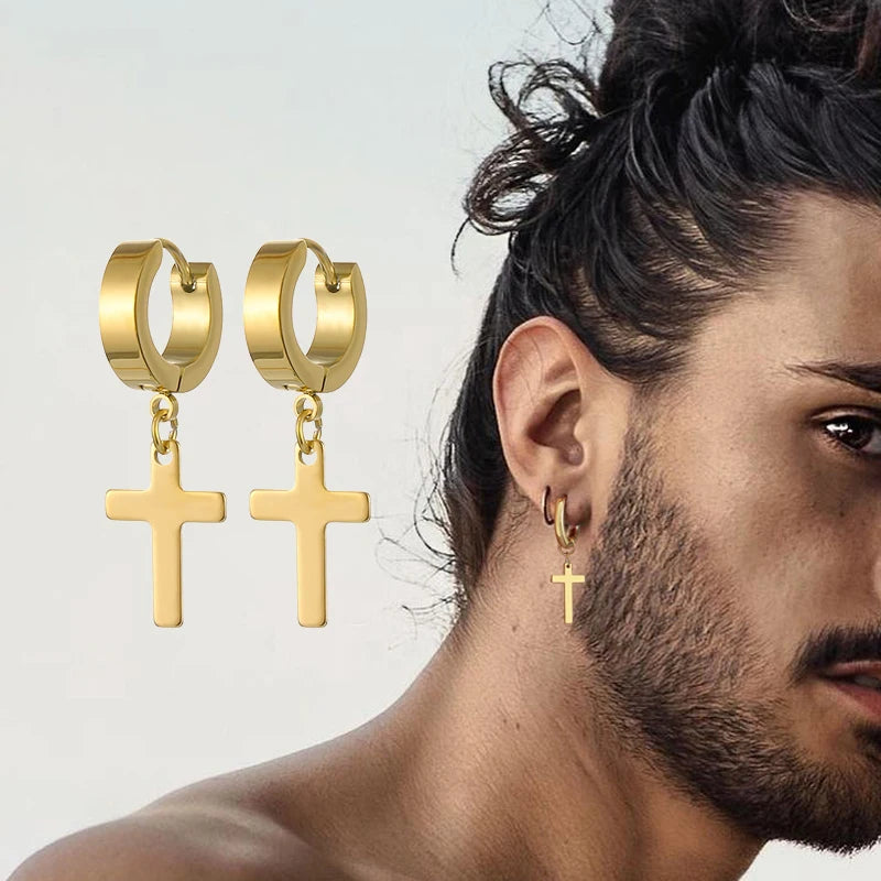 boucle oreille croix