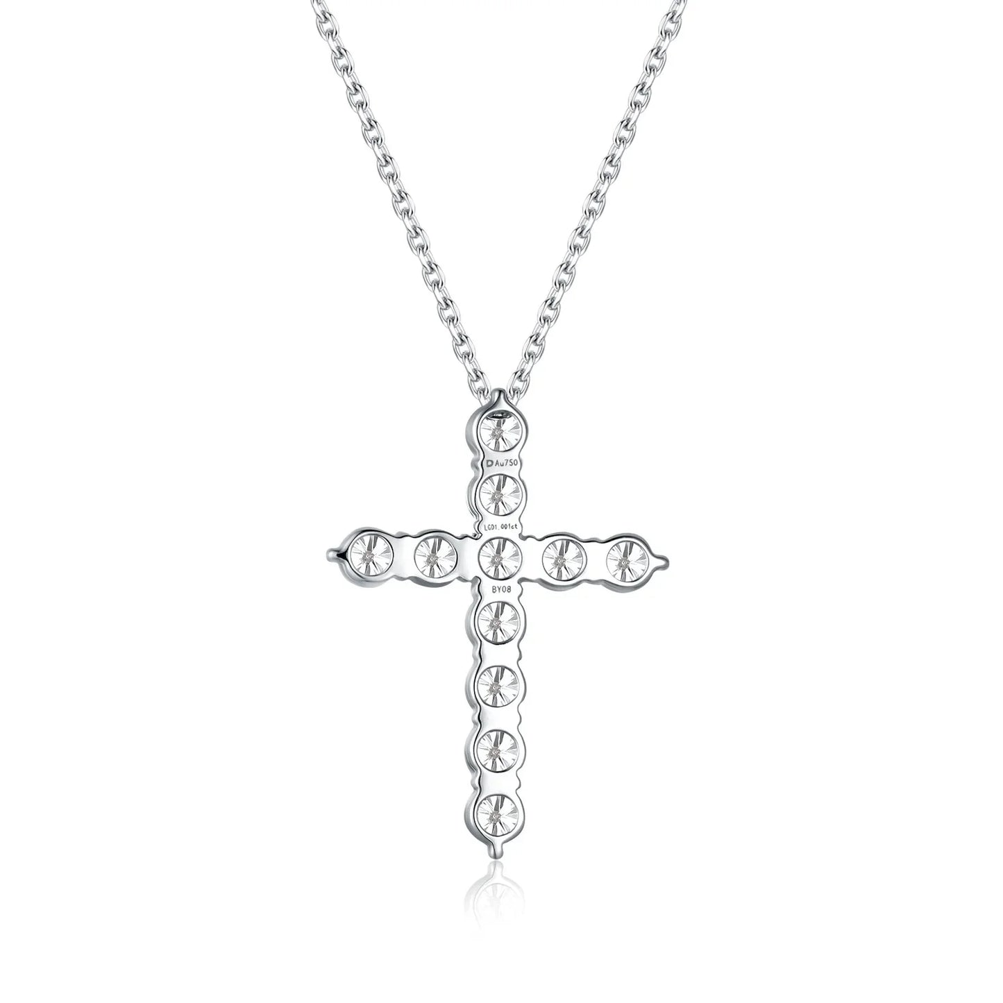 croix or blanc 18 carats diamants