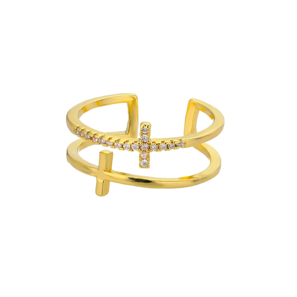 Bague croix amour