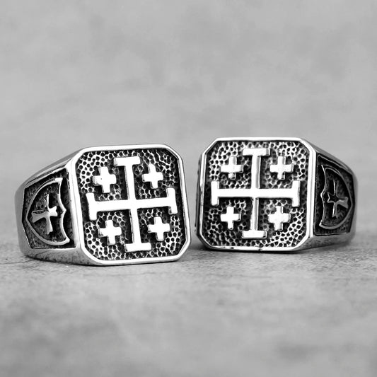 chevalière croix de Jérusalem