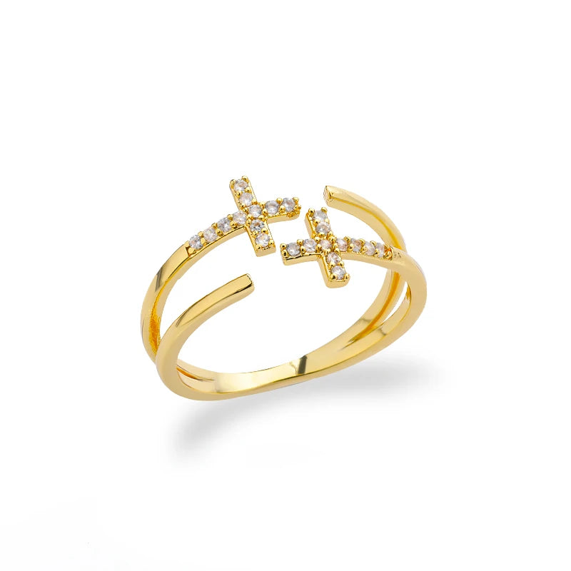 Bague croix amour