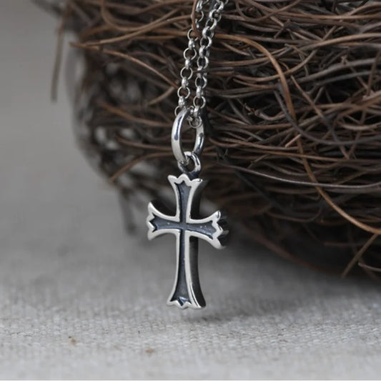 Pendentif croix homme en argent