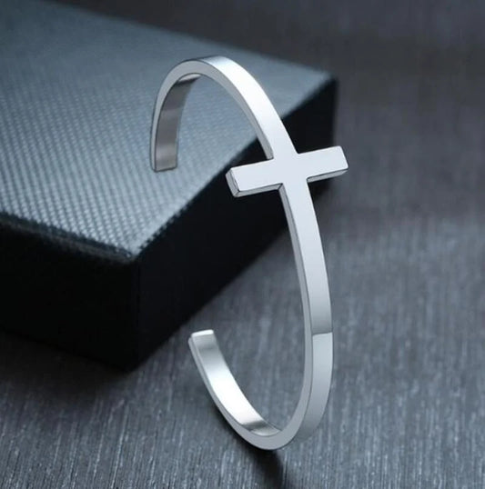 jonc croix acier
